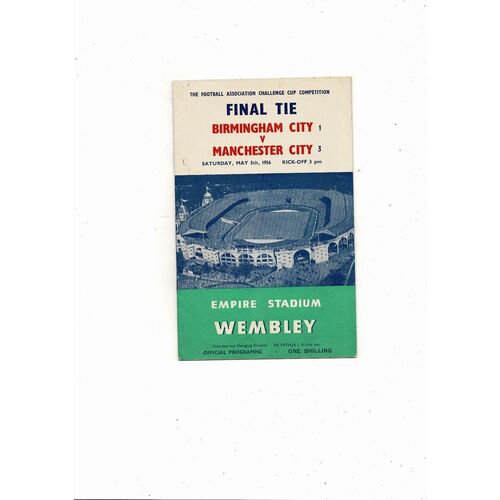 1956 Birmingham City v Manchester City FA Cup Final Football Programme