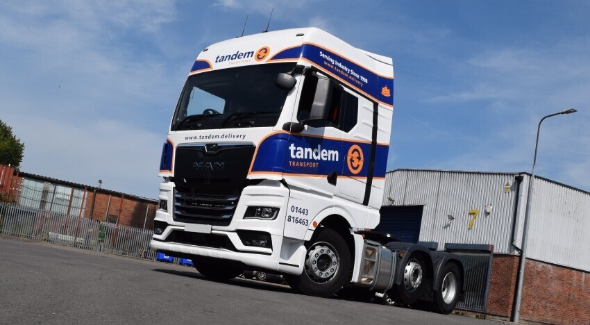 New vehicle livery installation on a MAN lorry.