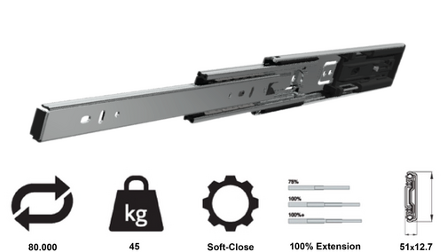 45 Kg Medium Duty Drawer Slides