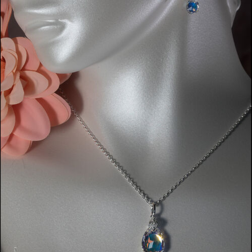 Aurora Borealis Necklace & Earring Set