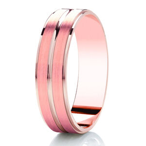 Satin brushed band with three contrasting bright cut channels