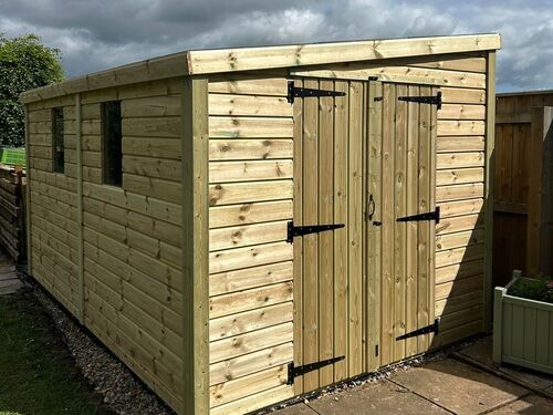 #P082 12x8 Pent Shed