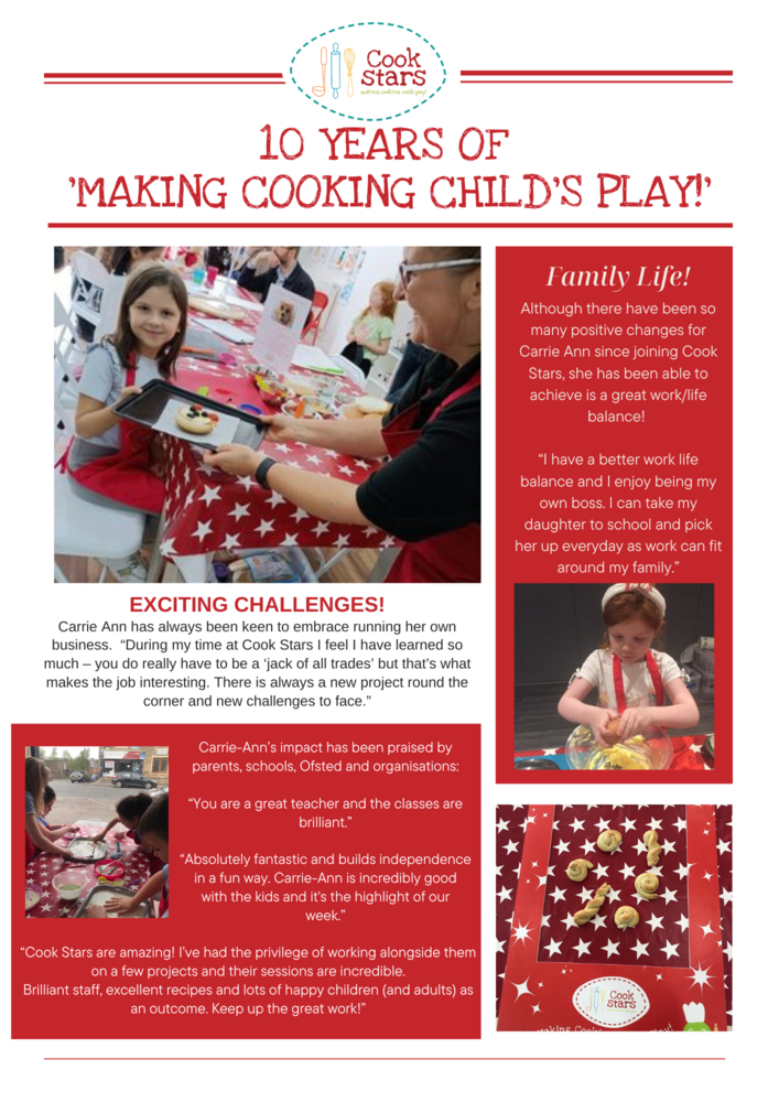 10 years of Cook Stars with Carrie-Ann!