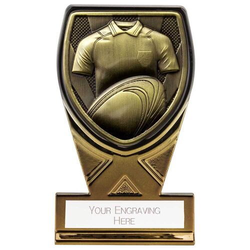 Fusion Cobra Rugby Shirt Plaque Award Black & Gold