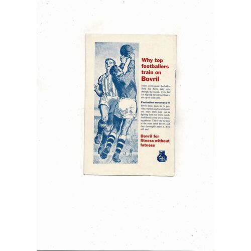 1962 Burnley v Tottenham FA Cup Final Football Programme