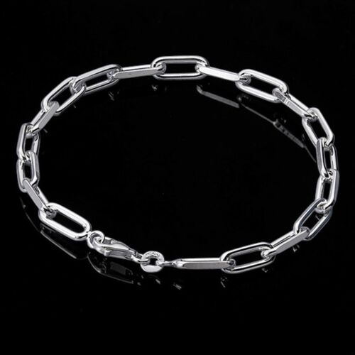 Sterling silver paperclip bracelet