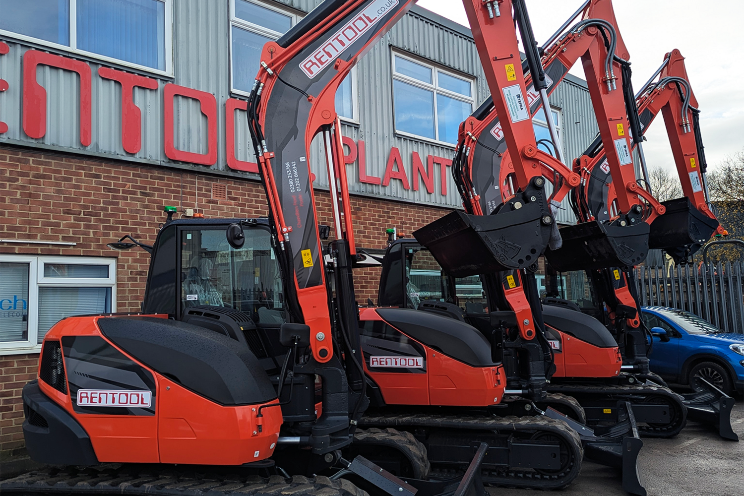  Rentool - 3x Kubota KX085-5