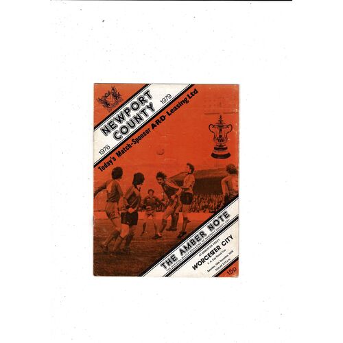 Newport County v Worcester City FA Cup Football Programme 1978/79