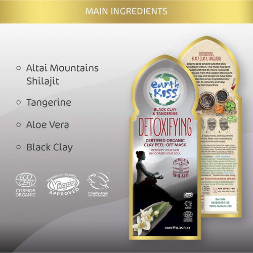 Montagne Jeunesse Black Clay & Tangerine Detoxifying Organic Clay Peel-Off Face Mask 10ml