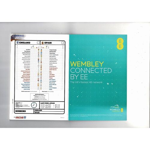 2016 England v Spain Football Programme