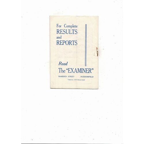 1955/56 Huddersfield Town v Manchester City Football Programme