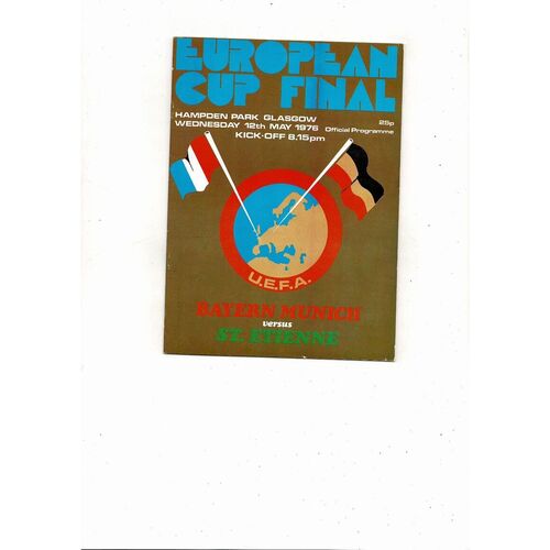 1976 Bayern Munich v St. Etienne European Cup Final Football Programme