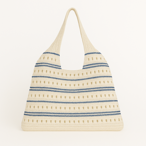 Striped Knit Crossbody Bag