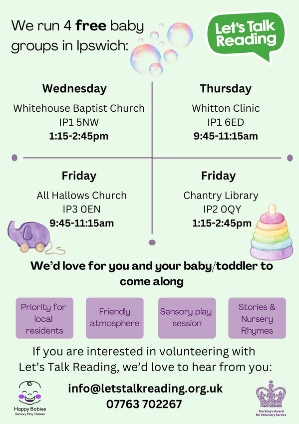 Let's Talk Babies | Let&amp;#039;s Talk Reading | Let&amp;#039;s Talk Reading | Literacy Ipswich | Reading Ipswich | Reading help Ipswich | Literacy charity Kesgrave | Free books Woodbridge