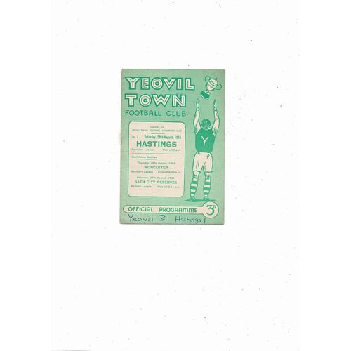 1955/56 Yeovil Town v Hastings Southern League Football Programme