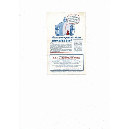 1943 Arsenal v Charlton Athletic League South Cup Final Football Programme