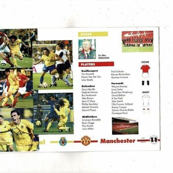 Villareal v Manchester United Champions League Football Programme/Handout/Newspaper Supplement 2005/06