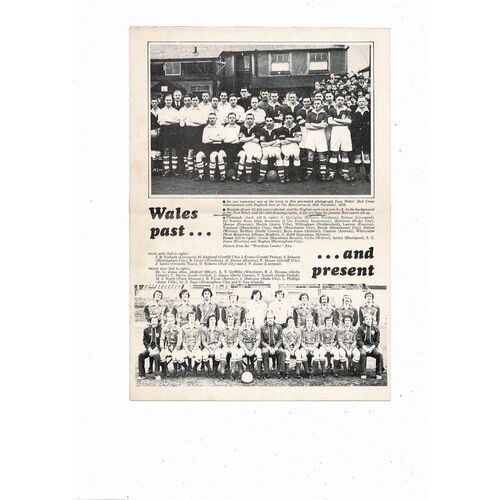 1976 Wales v England International Football Programme @ Wrexham March