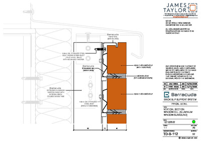 System Drawings | jamesandtaylor limited | Terracotta Tile Facade | Facing Brick System | Facade Metal