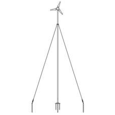 Tethering and secure fixing of wind turbines