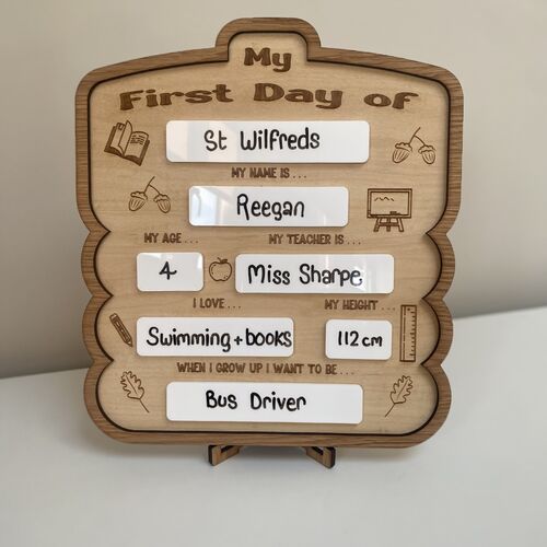 My First Day Sign