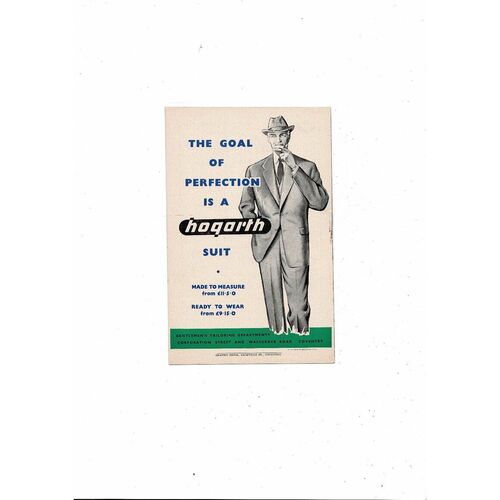 1957/58 Coventry City v Newport County Football Programme