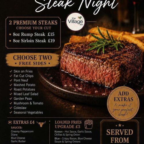 Food | The Village Inn | Sunday Lunch Brompton | Sunday Lunch Northallerton | Restaurant Brompton