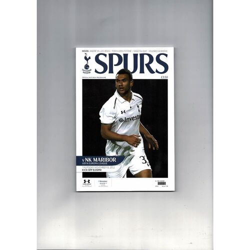 Tottenham Hotspur v NK Maribor Europa League Football Programme 2012/13