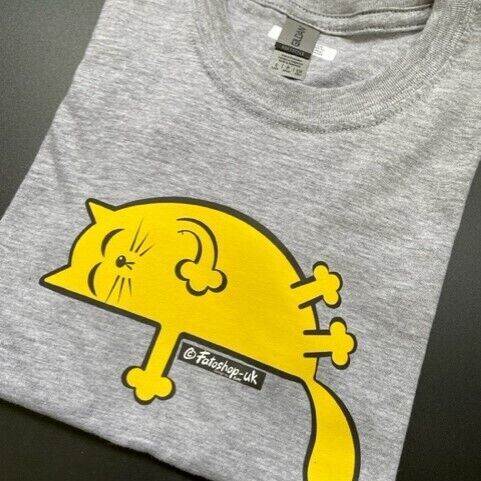 'Yellow Sleepy Cat' Adults Tee
