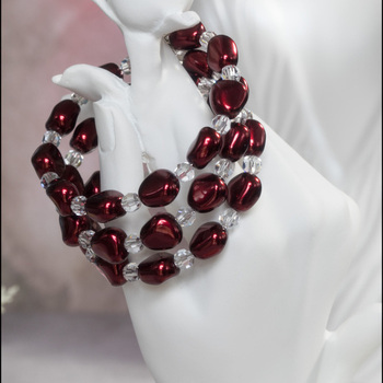 Crystal Pearl & Clear Crystal Bracelet