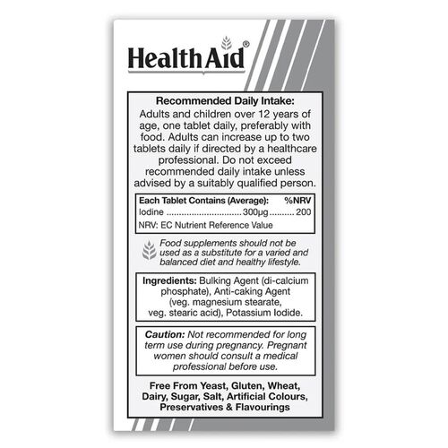 HealthAid Iodine Food Supplement 300ug - 60 Tablets