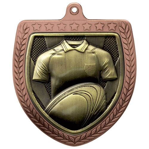 Cobra Rugby Shirt & Ball Shield Medal Bronze