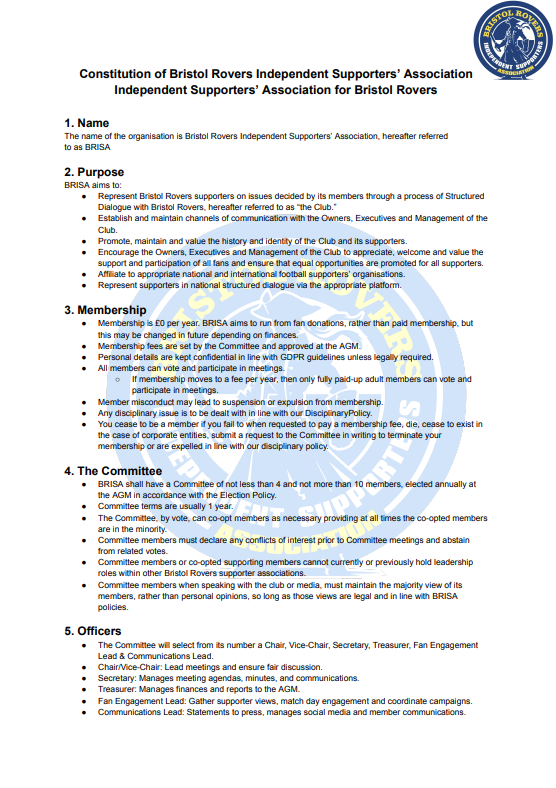 Constitution & Policies