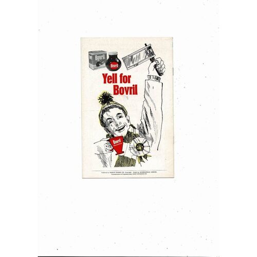 1968 England v Sweden Football Programme