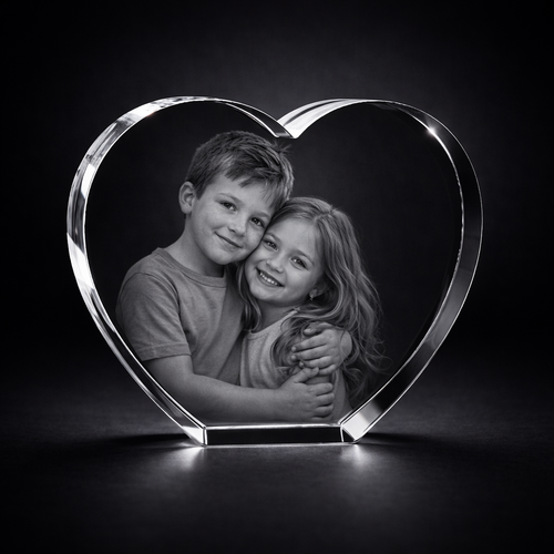 The Beautiful 3D Tiree 10x10x3cm Pure Crystal Heart