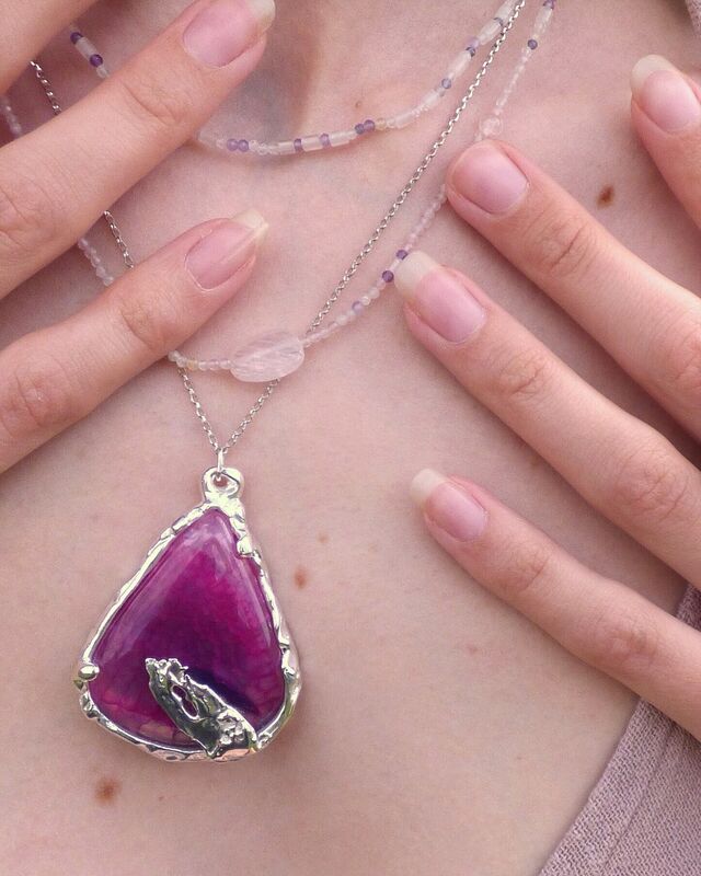 Natural Spider Web Solar Quartz Pendant