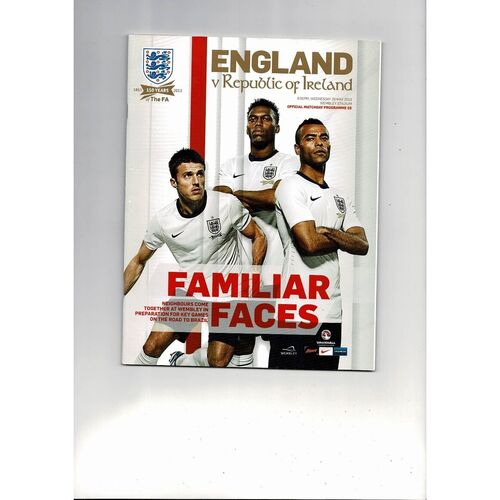 2013 England v Republic of Ireland Football Programme