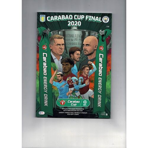 2020 Aston Villa v Manchester City League Cup Final Football Programme