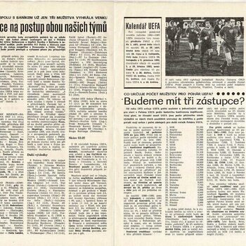 Banik Ostrava OKD v Glentoran UEFA Cup Football Programme 1982/83