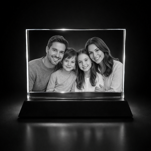 The Superb Rousay 2D Crystal Glass Photo Frame