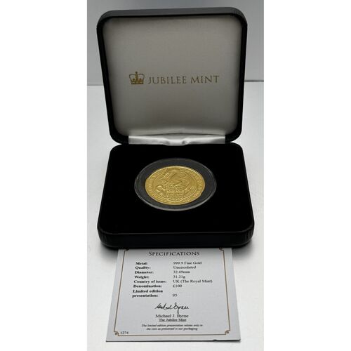 2017 Queens beasts one ounce gold coin