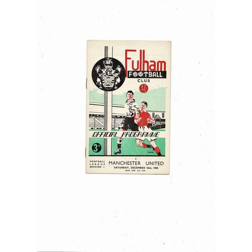 1950/51 Fulham v Manchester United Football Programme