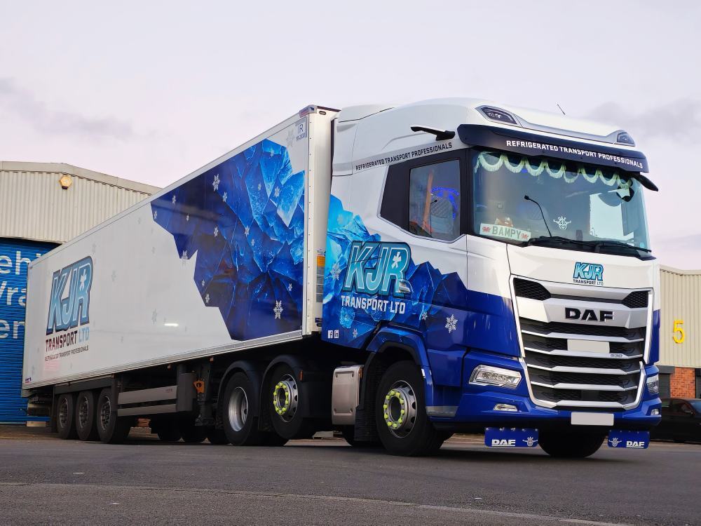 DAF KJR Transport lorry with vinyl wrap