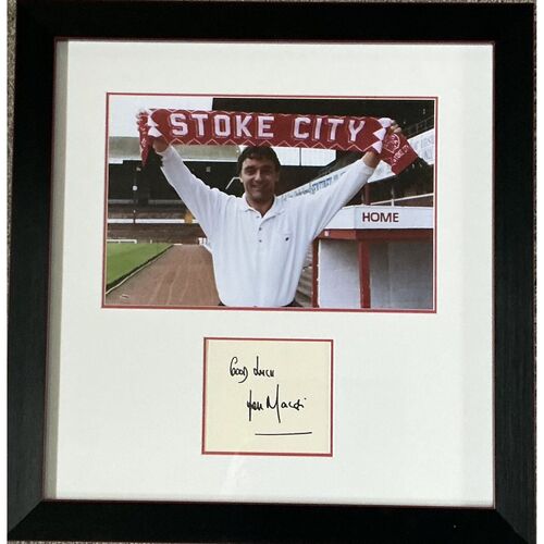 Lou Macari Signed Card and Photo