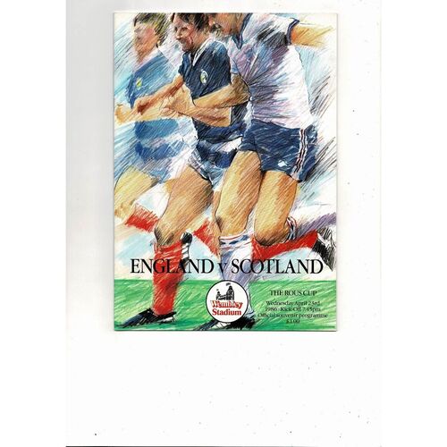 1986 England v Scotland Football Programme