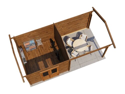 300cm x 300cm + 300cm Veranda