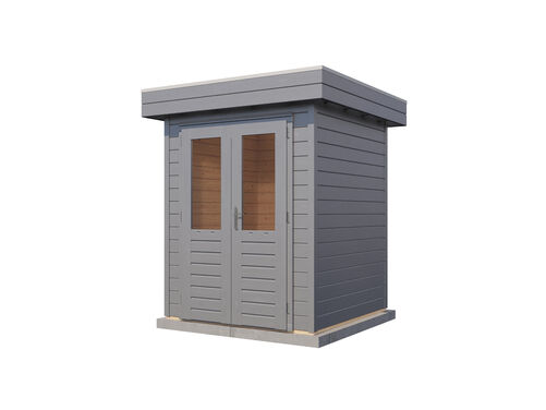 1.8mtr x 1.8mtr 28mm walled Flat Roof Cabin