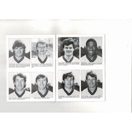 1987 Spain v England International Football Programme