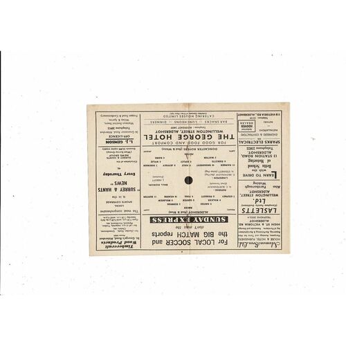 1964/65 Aldershot v Doncaster Rovers Football Programme