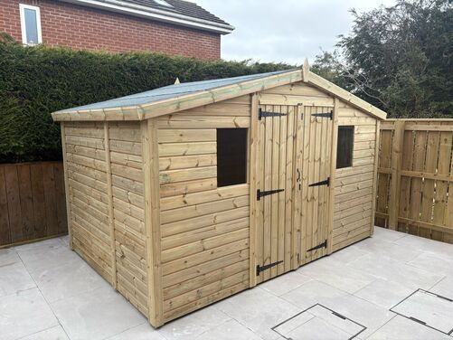 #A017 12x10 Apex Reverse Shed